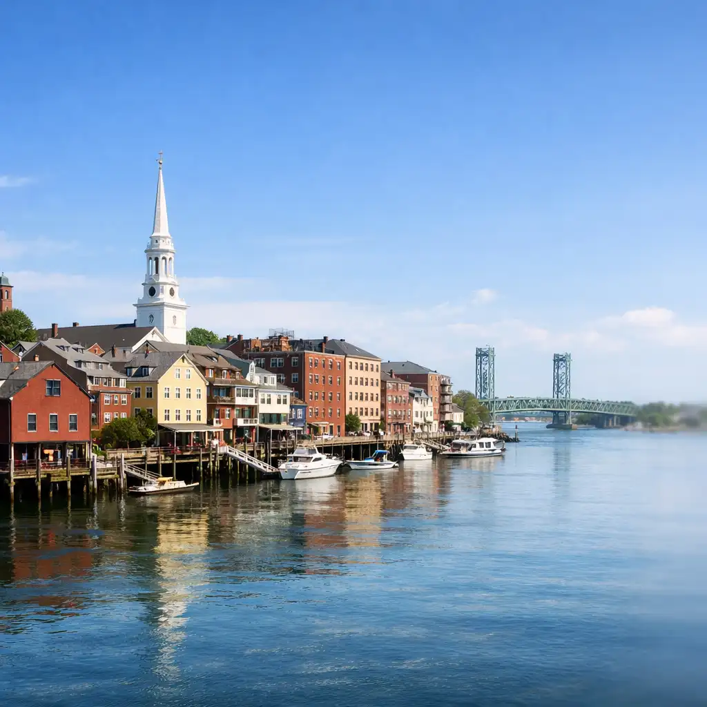 New Hampshire road and landscape
